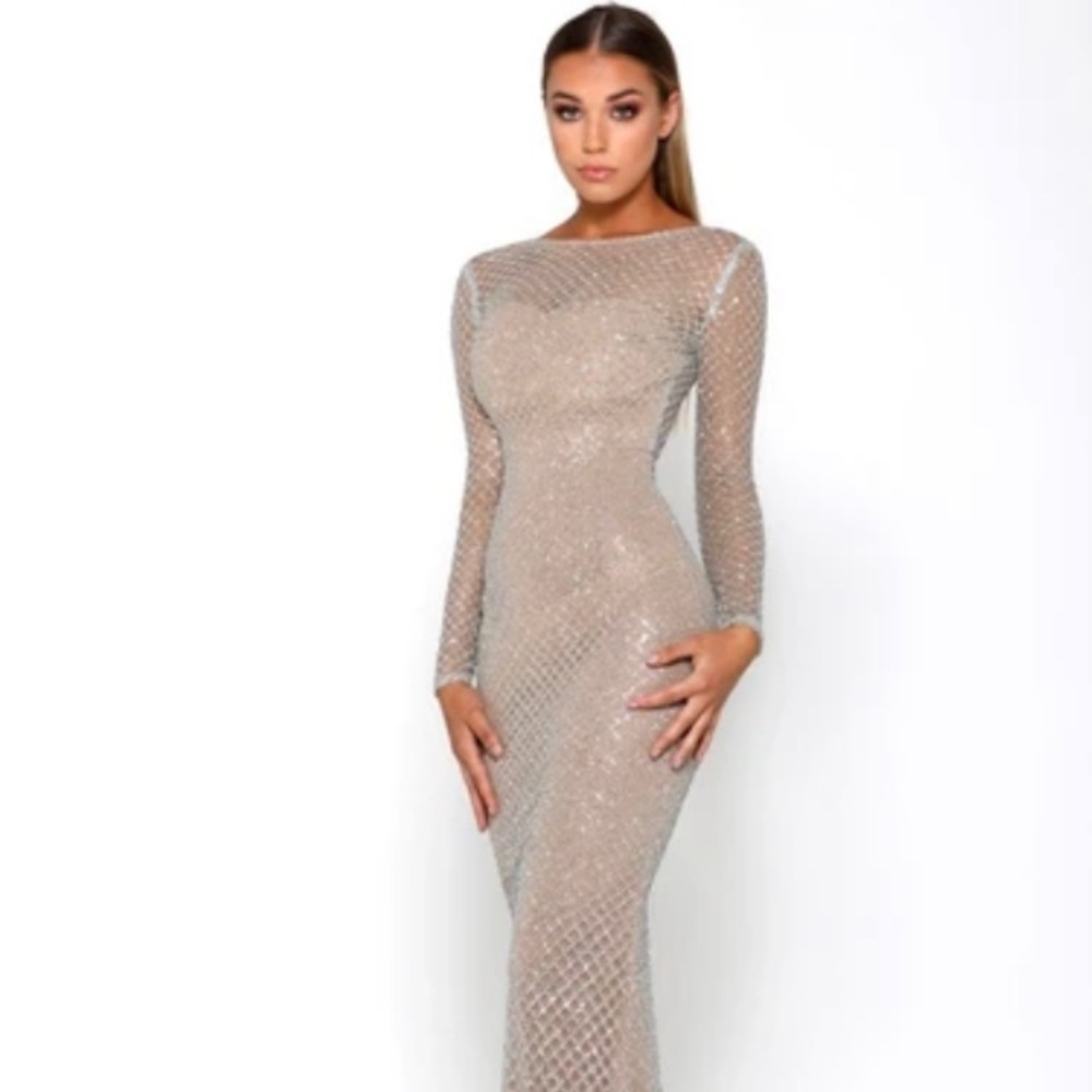 Portia and Scarlett silver midi gown